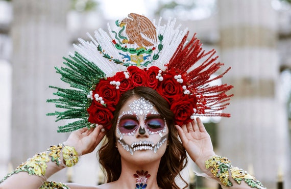 day of the dead woman headpiece