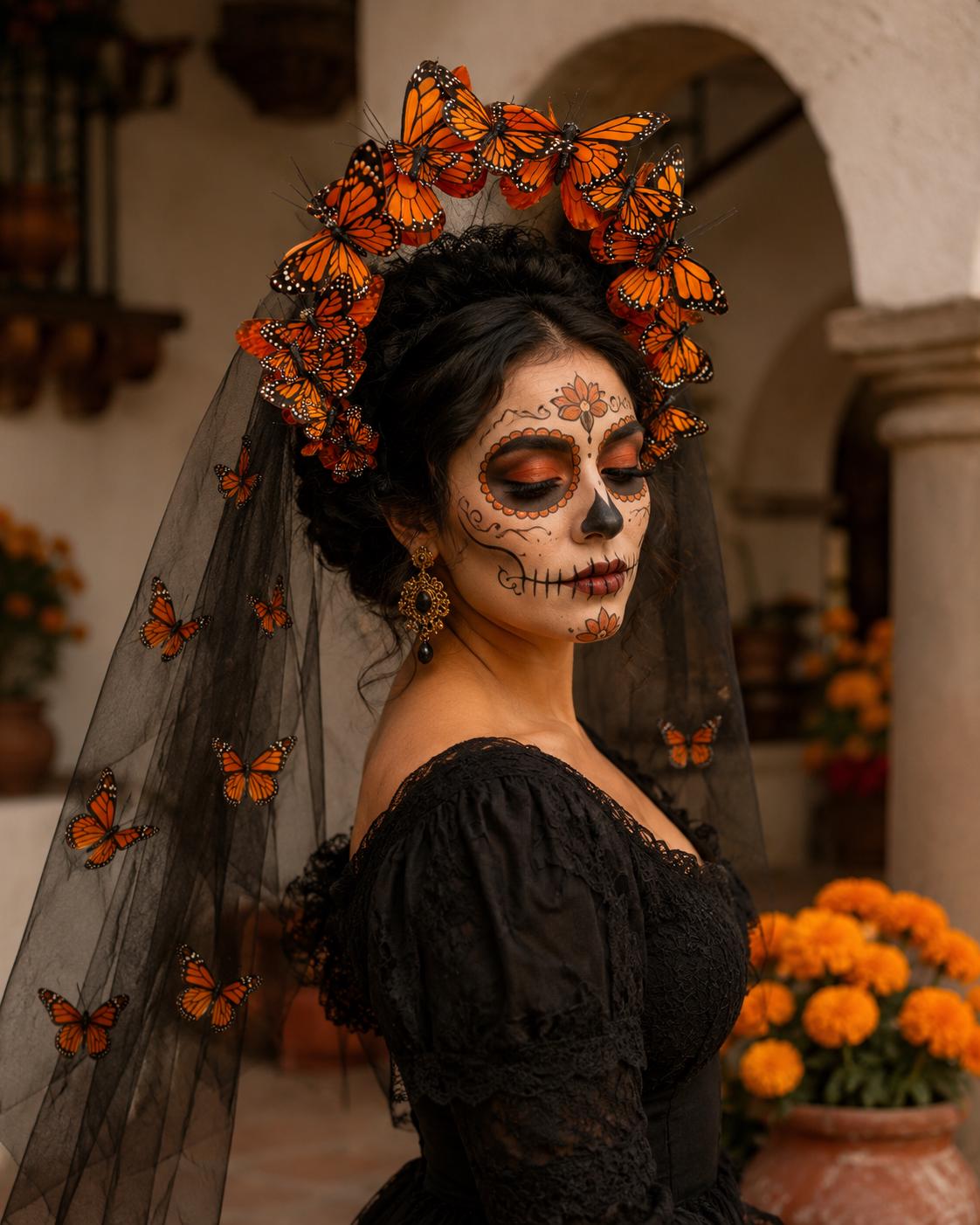 day of the dead formal dress Dia De Los Muertos Warm-Weather