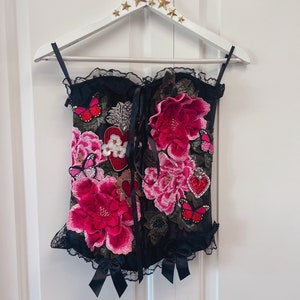 Catrina Corset Mexico Corset Day of the dead dress  Corset Black corset dia de muertos