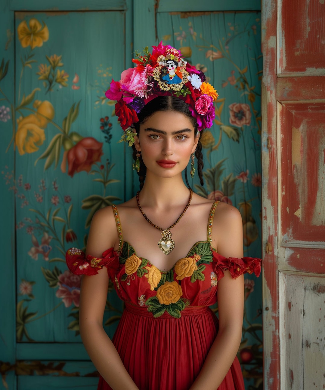Frida Khalo Headpiece, Mexico Headpiece, Catrinas Headpiece  display picture 2