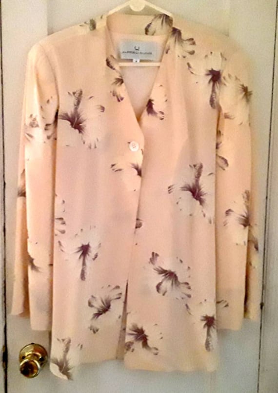 Alfred Sung Silk Blouse Womens Size 6 (please read
