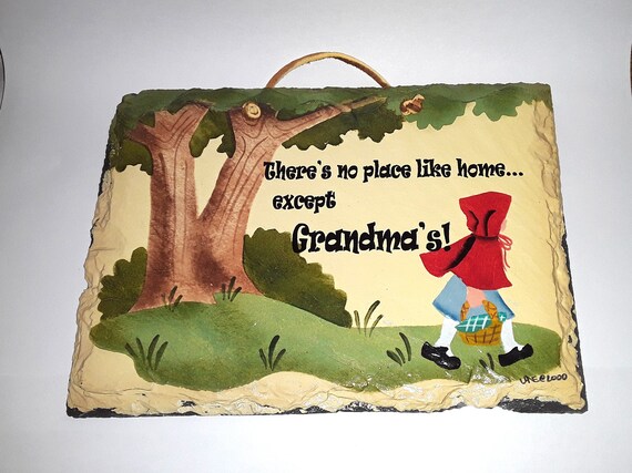 Plain Jane Slate Plaque Red Riding Hood 3d Artwork Etsy