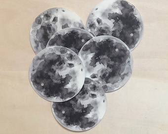 Moon Vinyl Stickers - 3 Sticker Pack