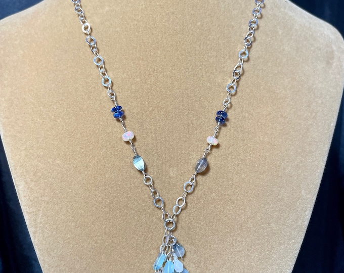 19.5 inch Sterling Silver Waterfall Necklace