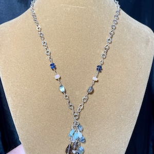 19.5 inch Sterling Silver Waterfall Necklace