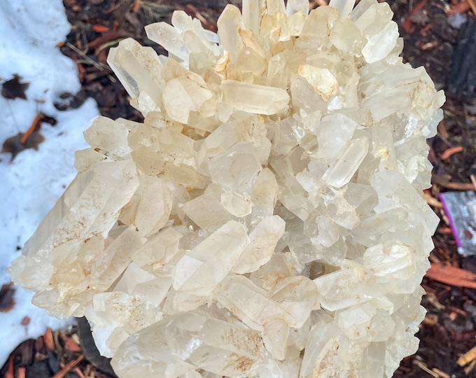 Quartz Crystal Cluster Mineral Display Specimen 17.95 lbs