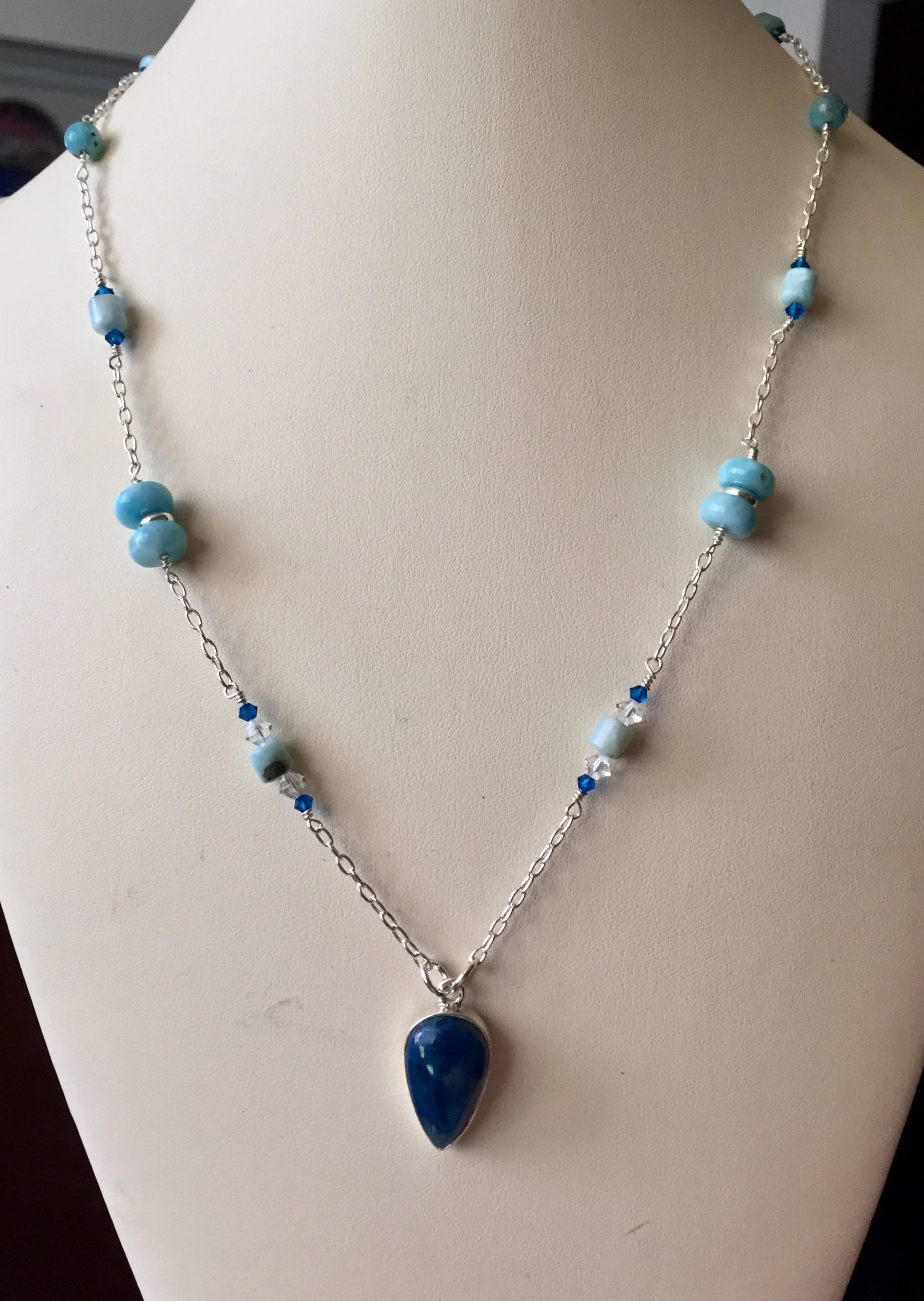 •SHATTUCKITE SPEAR TEAR - 1• sterling silver pendant main image 1