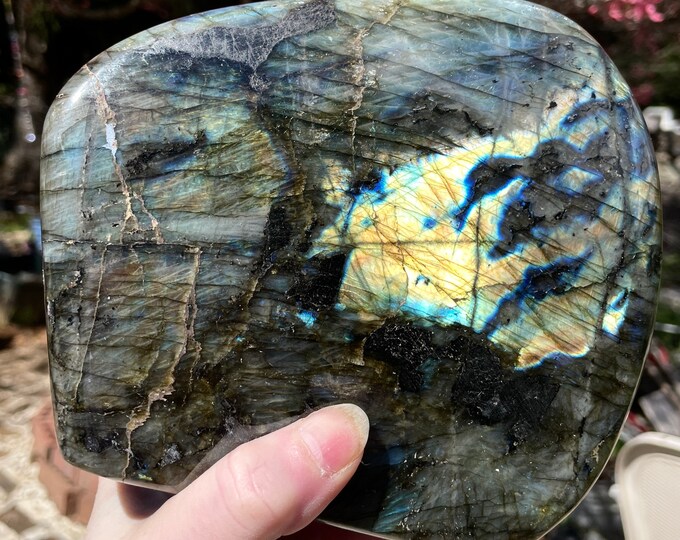 Standing Labradorite Freeform Mineral Display Specimen 5.71 lbs