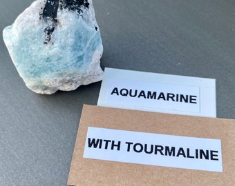 64g Aquamarine Crystal with Black Tourmaline