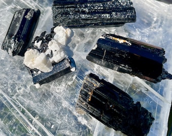 Black Tourmaline Crystal Mineral Display Specimens 5 lbs