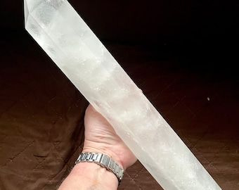 5.35 lbs Tall Clear Quartz Obelisk Pillar Tower Point Wand Column Generator