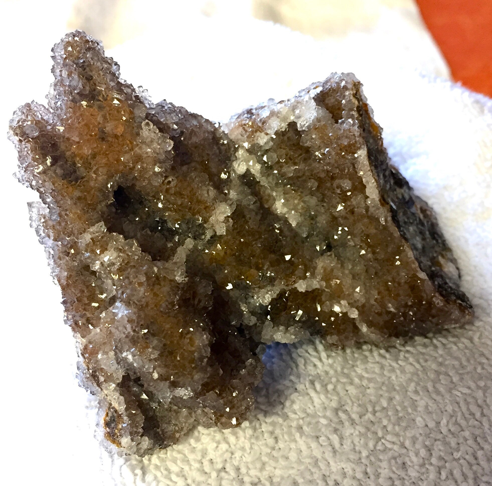 Brown Spirit Quartz Druzy Crystal Cluster