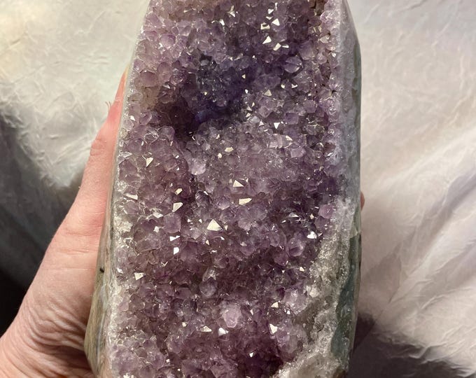 3.31 lb Amethyst Geode Crystal Cluster Mineral Display Specimen