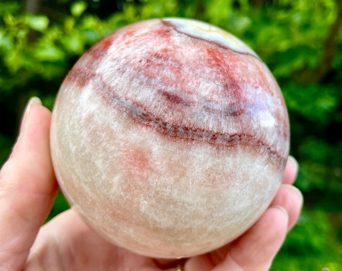 81mm Porkstone Crystal aka Dali Rainbow Jasper Sphere Orb Ball Mineral Display Specimen