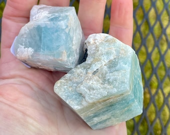 Aquamarine with Tourmaline Specimens Set of 2