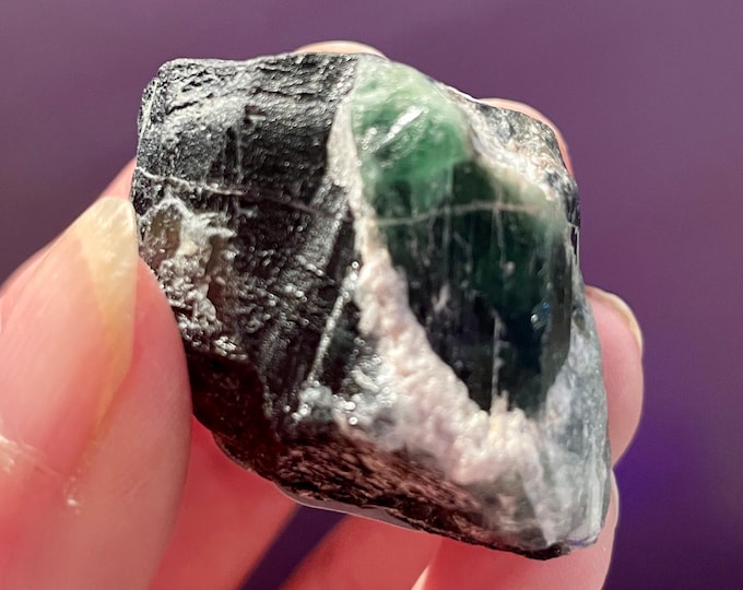 58.3g Blue Indicolite Tourmaline Crystal Mineral Display Specimen