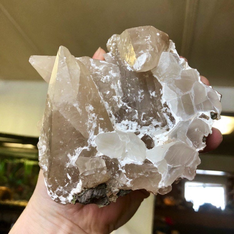 Dogtooth Calcite Crystal Cluster Specimen large size