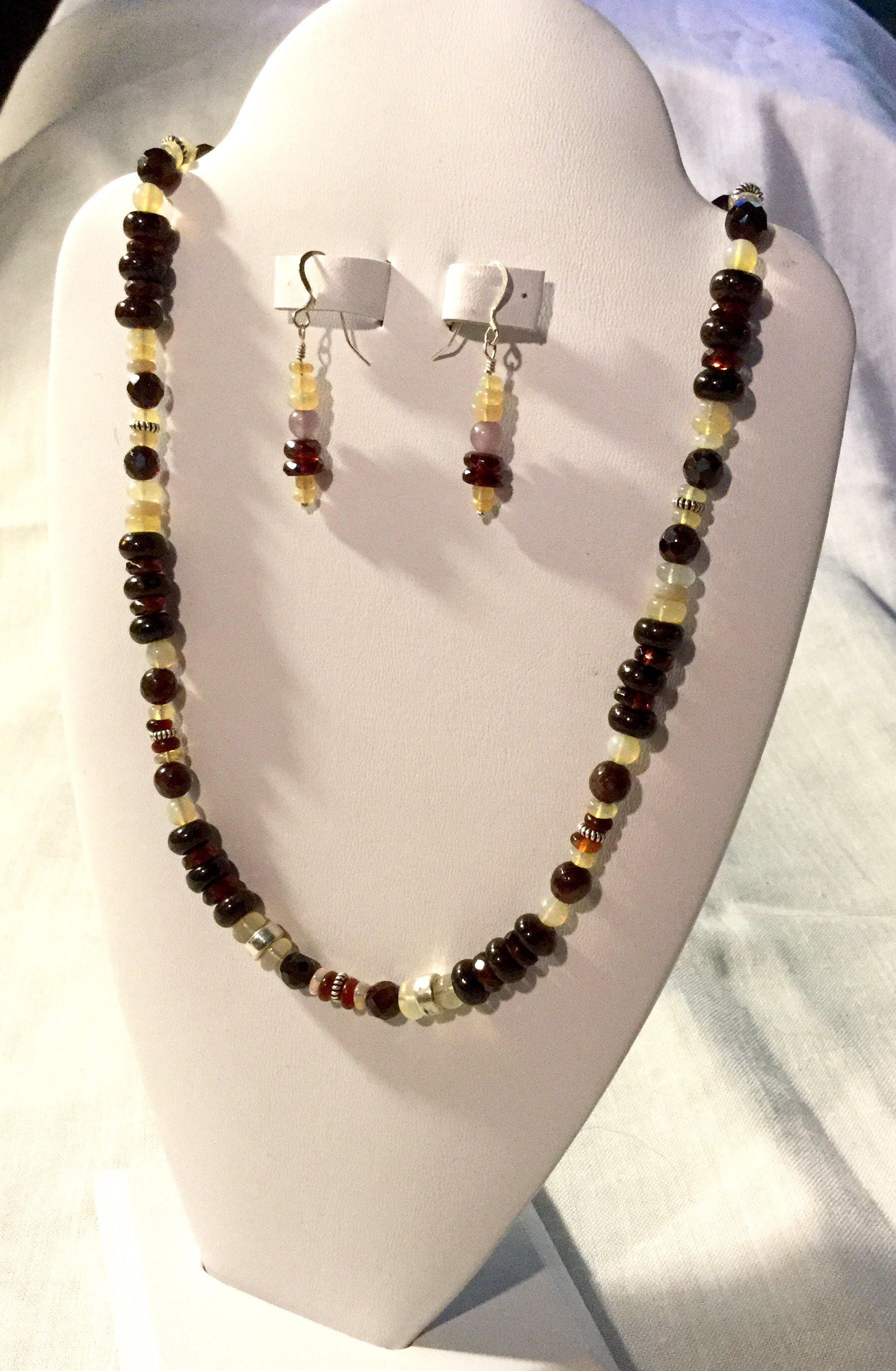 Red Precious Opal and Sterling Silver natural healing gemstone