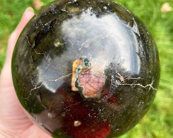 110mm Labradorite Sphere Orb Ball Mineral Display Specimen