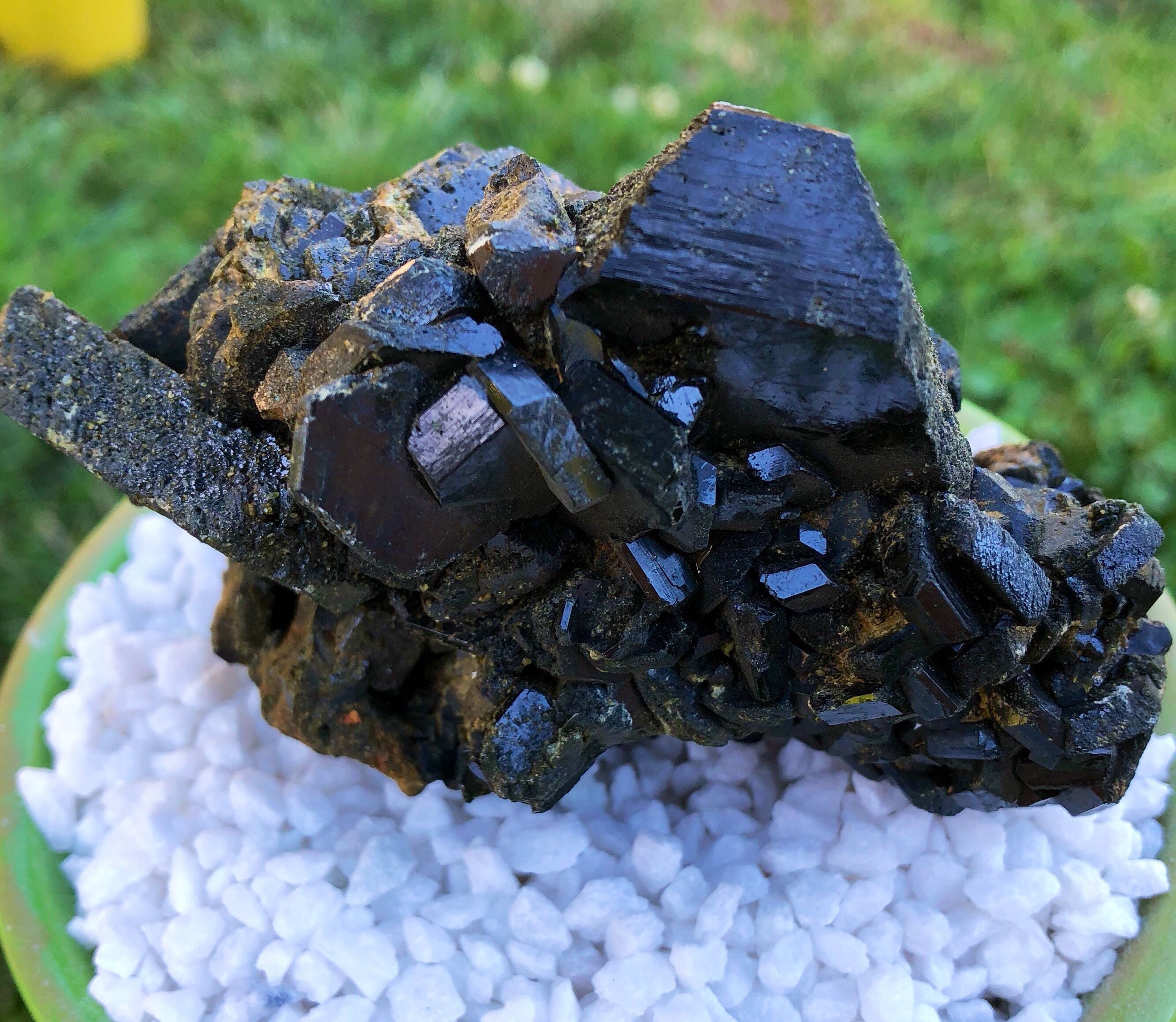 Large Epidote crystal cluster for the serious rock and gem collector