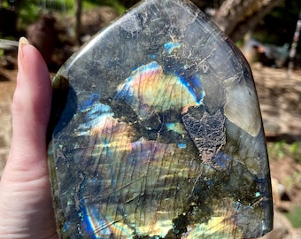 Standing Labradorite Freeform Mineral Display Specimen 3.3 lbs