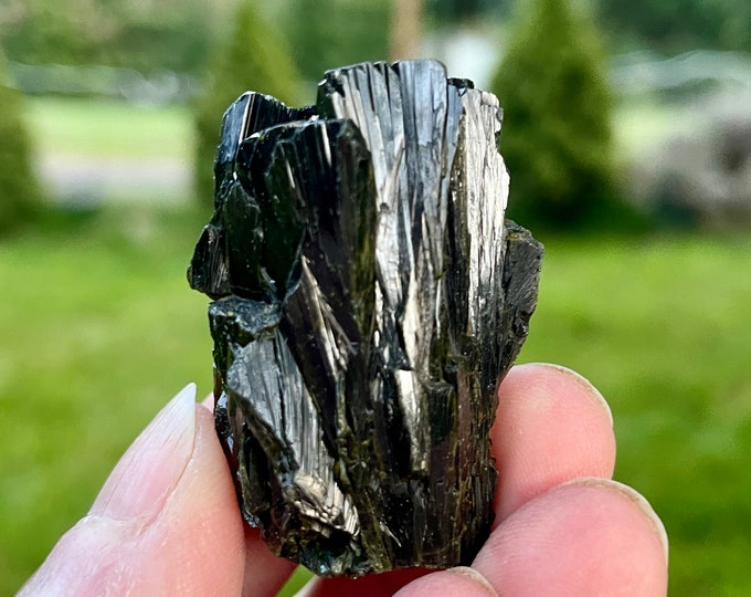 34.67g Green Tourmaline Crystal Cluster
