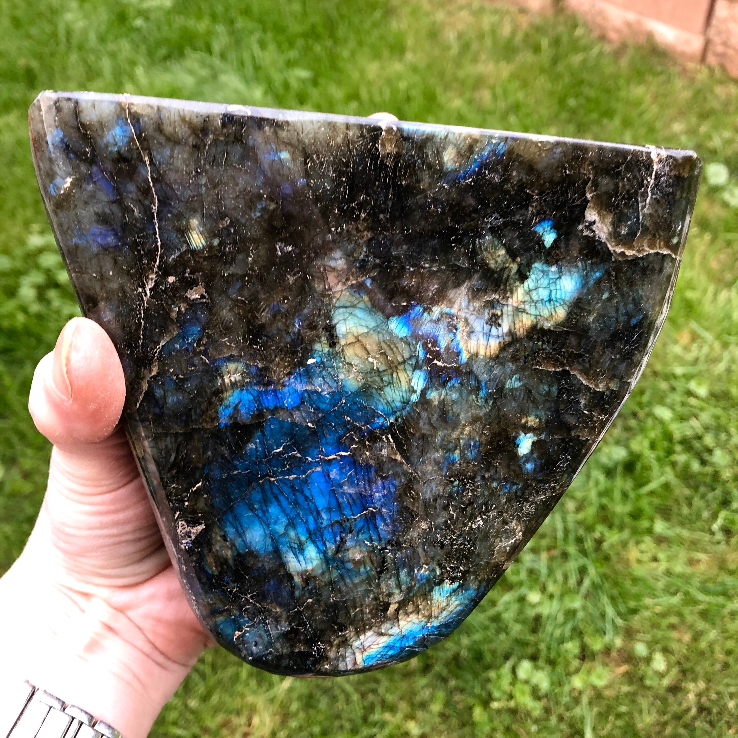 2146g Large Standing Labradorite Spectralite Freeform Mineral Display