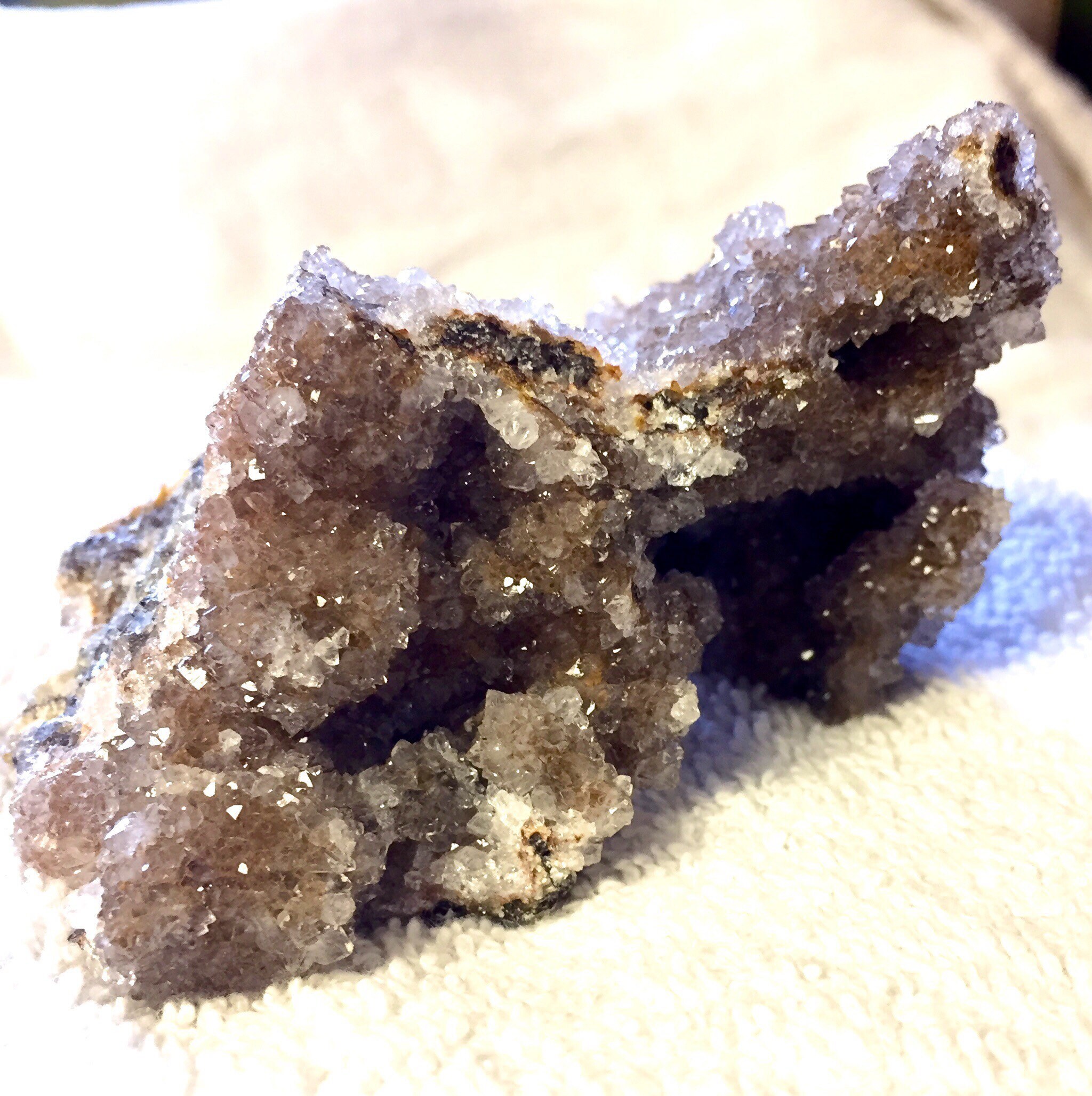 Brown Spirit Quartz Druzy Crystal Cluster