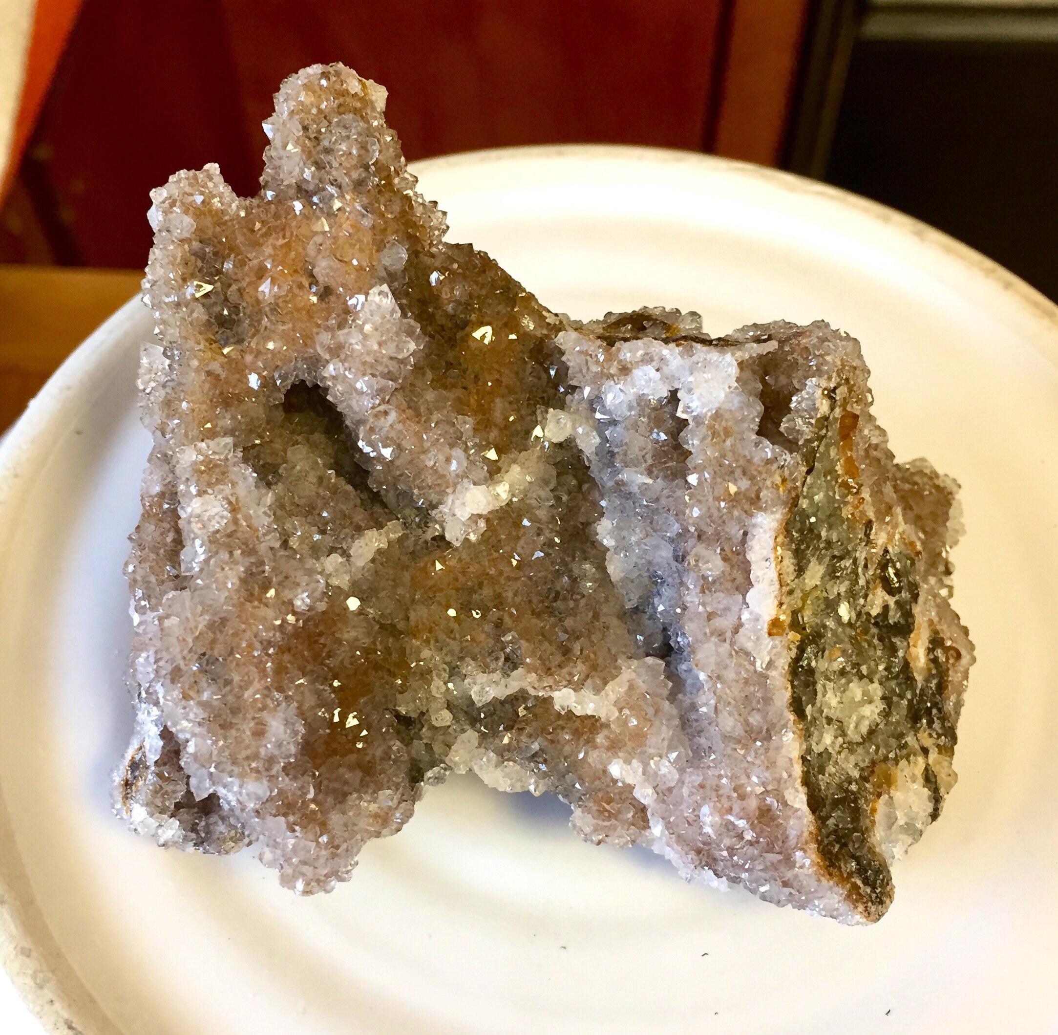 Brown Spirit Quartz Druzy Crystal Cluster