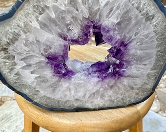 Large Amethyst Crystal Cluster Mineral Display Specimen 16.57 lbs