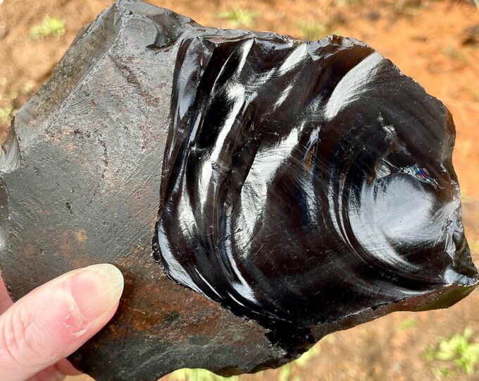 Silver Banded Obsidian Rough Lapidary Specimen 2.51 lbs