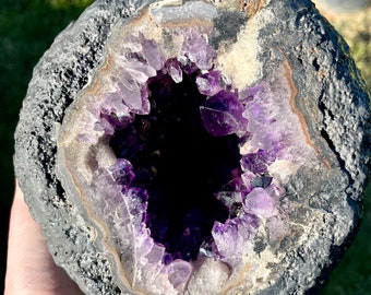 Amethyst Geode Crystal Cluster 10.5 lbs