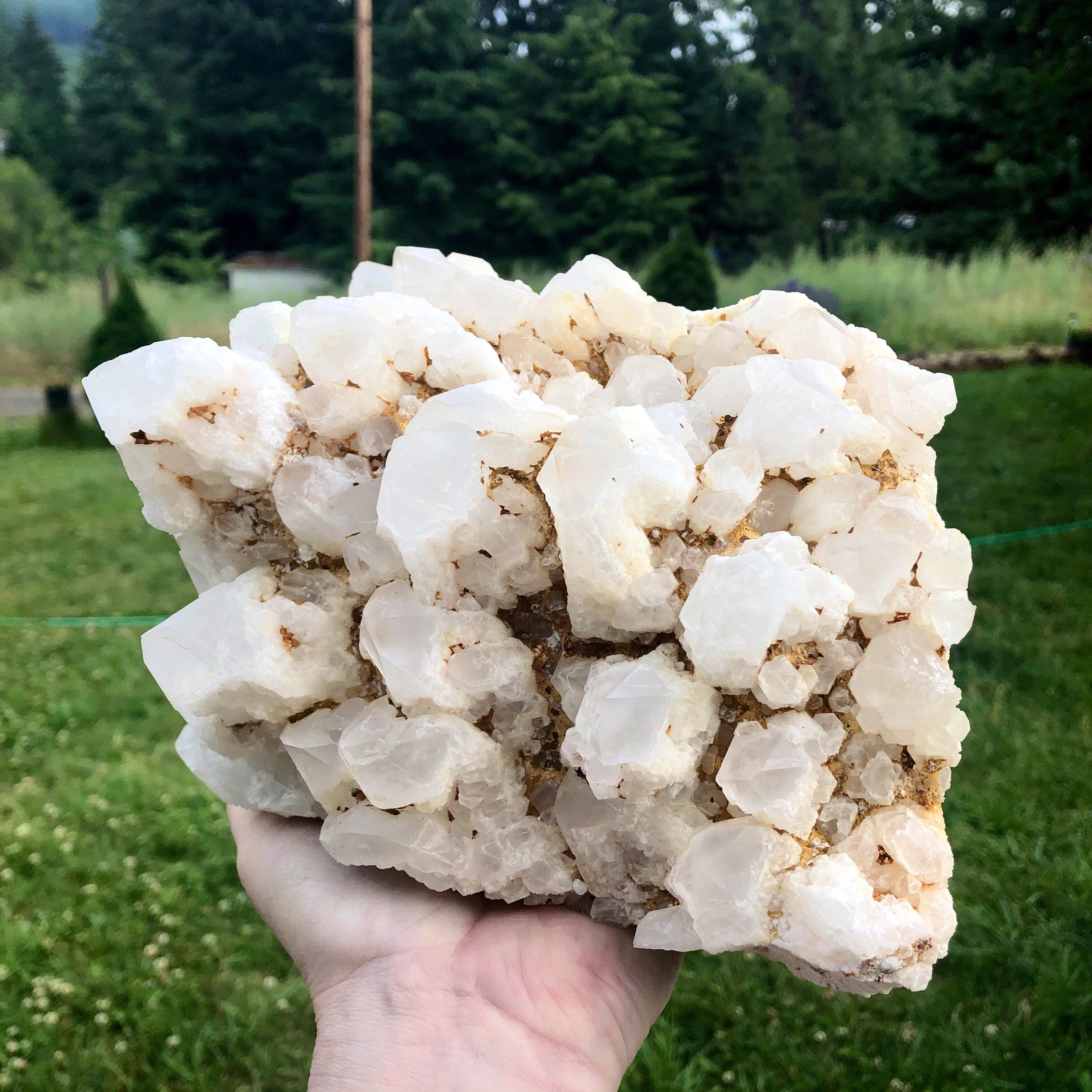 11.09 lbs Large Quartz Crystal Cluster Mineral Display Specimen