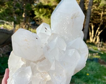 11.77 lbs Clear White Quartz Crystal Cluster Cabinet Specimen