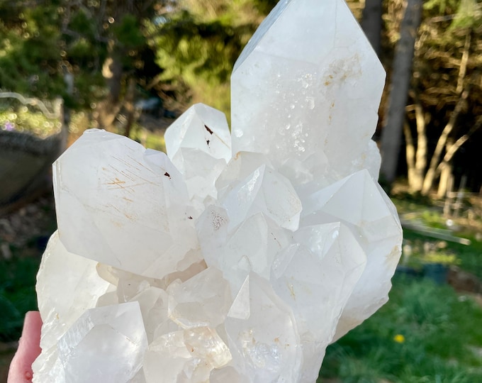 11.77 lbs Clear White Quartz Crystal Cluster Cabinet Specimen