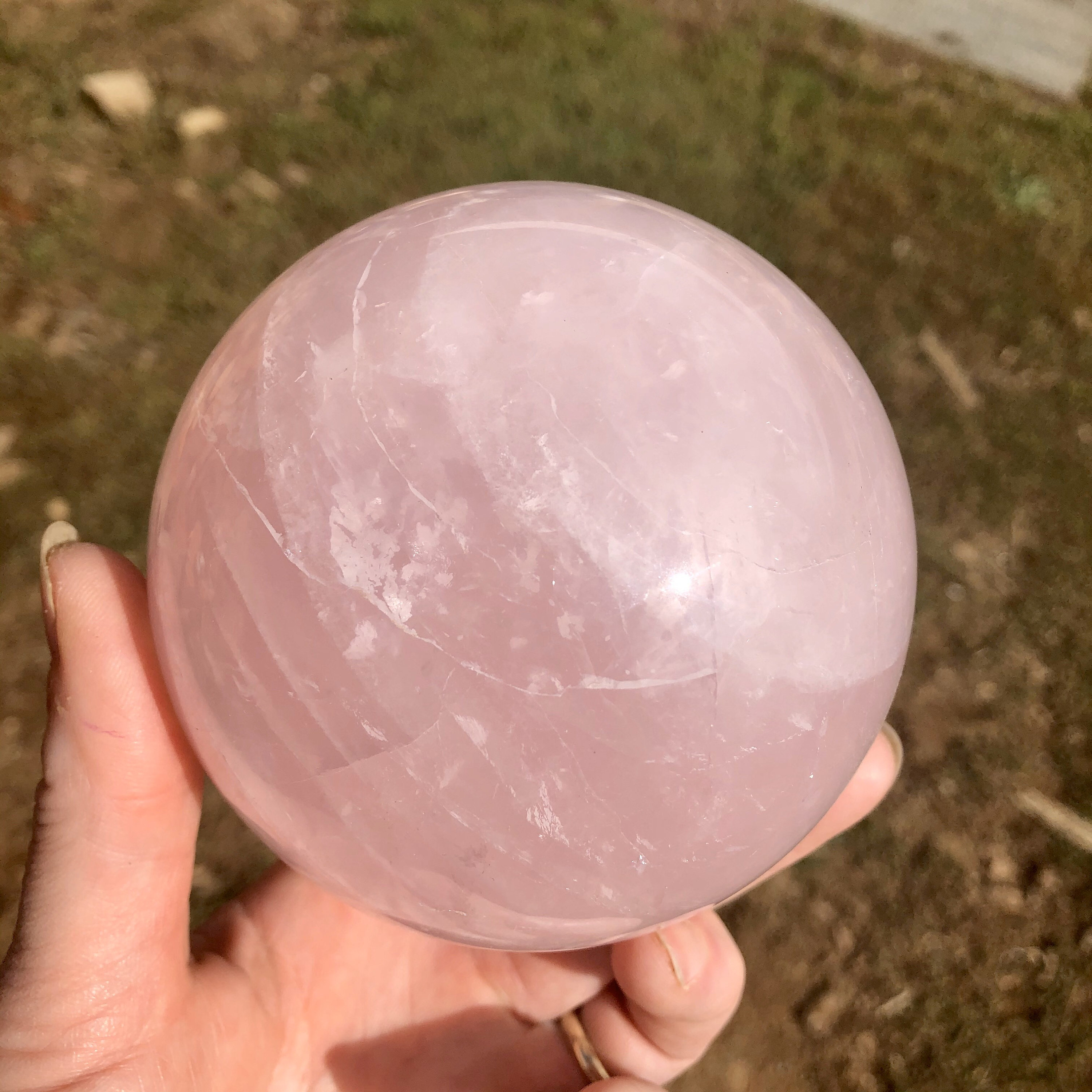 93mm Large Rose Quartz Sphere Specimen