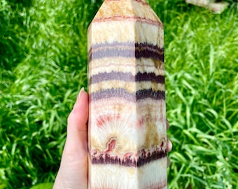 4.17 lbs Dali Rainbow Jasper aka Porkstone Crystal Obelisk Pillar Tower Point Wand Column Generator