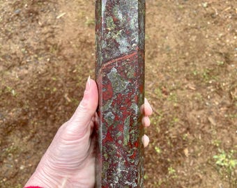 3.59 lbs Dragonsblood Jasper Obelisk Pillar Tower Point Wand Column Generator