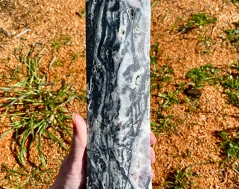 5.98 lb Fluorite and Quartz Obelisk Pillar Tower Point Wand Column Generator