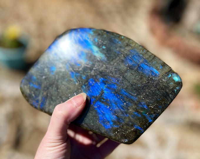 Standing Labradorite Freeform Mineral Display Specimen 5.25 lbs