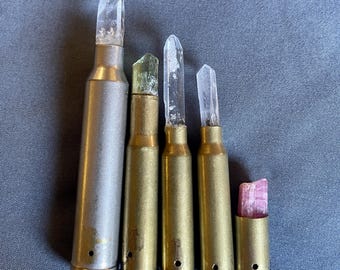 Crystal Bullets For Jewelry Making Drilled Set of 5