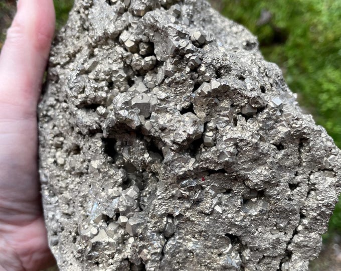 10.38 lb Pyrite Crystal Cluster Display Specimen