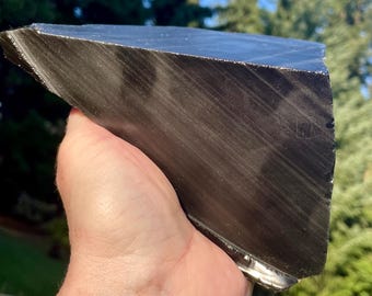 2.55 lbs Black Banded Obsidian Mineral Display Specimen