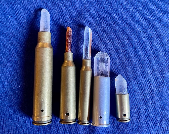 Crystal Bullets For Jewelry Making Drilled Set of 5