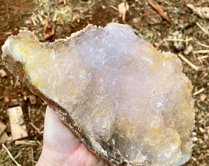 Fluorite Calcite Crystal Cluster Dual Sided 8.56 lbs