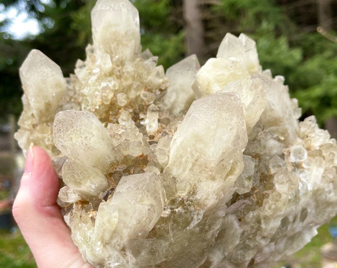Smoky Quartz Crystal Cluster Mineral Display Specimen 4.72 lbs