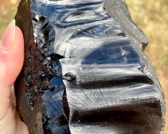 Black Banded Obsidian Mineral Display Specimen 3.19 lbs