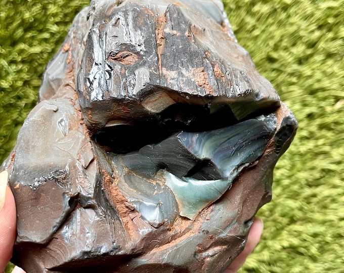 Rainbow Mahogany Obsidian Rough Mineral Display or Lapidary Specimen 3.76 lbs