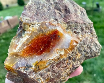 Oregon Opal on Rhyolite Jasper Mineral Display Specimen 2.29 lbs