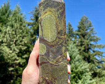 3.57 lbs Dragonsblood Jasper Obelisk Pillar Tower Point Wand Column Generator